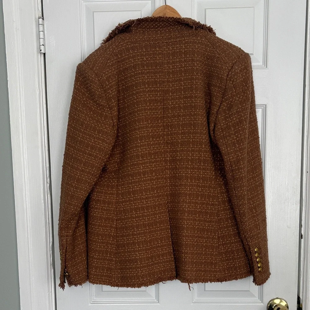 Veronica Beard Tan Double-Breasted Blazer - Picture 10 of 10